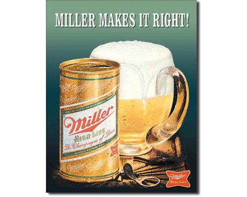 Enseigne Miller en métal  / Makes It Right